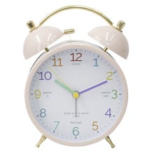 Blush Learn the Time Metal Alarm Clock